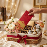 Red embroidered money envelope with gold paisley design for shagun lifafa cash gift and home savings organizer