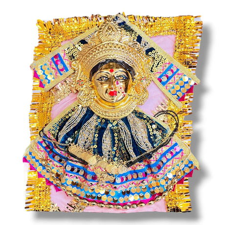 Ornate golden deity figure representing Goddess Mahalaxmi for divine home decoration