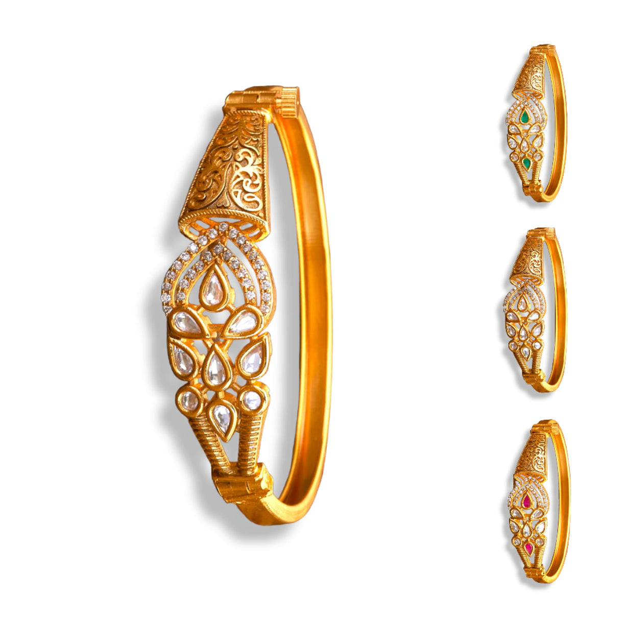 Gold plated bangle bracelets kada for women indian bracelet