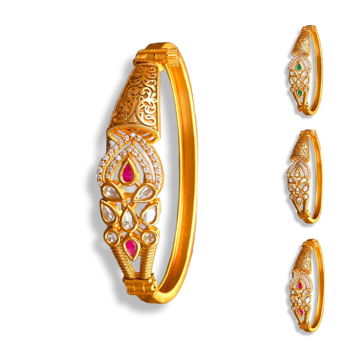 Gold plated bangle bracelets kada for women indian bracelet