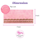 Pink money envelope with elegant golden floral border decorative shagun lifafa for indian wedding and cash gifts