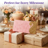 Pink money envelope with decorative golden paisley pattern for indian wedding cash gifts and home savings organizer
