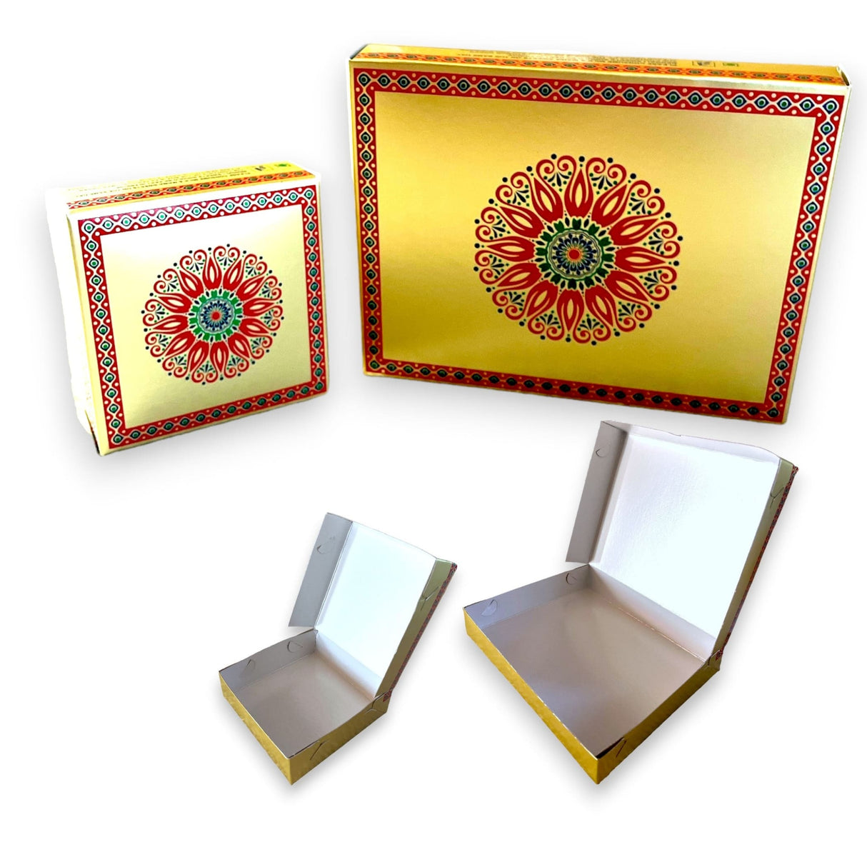 Sweet boxes for indian sweets mandala design empty mithai