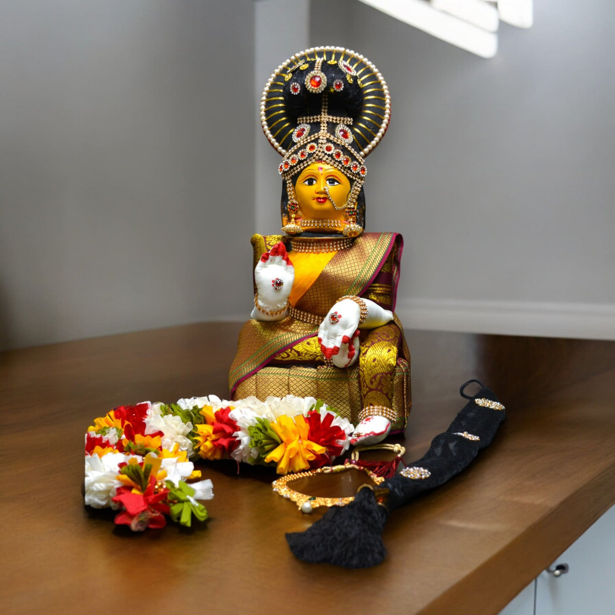 Vara lakshmi idol goddess face set devi mata for varalaxmi