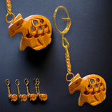 Set of 4 handmade keychain indian keyring pooja gift egle