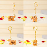 4Pc Wooden Keychain Egle Owl Rabbit Camel Horse Amulet Keyring Door Car Key Chains Key Holder for Thanksgiving - LoveNspire
