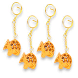 4Pc Wooden Keychain Egle Owl Rabbit Camel Horse Amulet Keyring Door Car Key Chains Key Holder for Thanksgiving - LoveNspire
