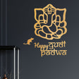 Happy gudi padwa ganesha wall stickers cutout for backdrop