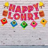 Happy lohri banner bunting diy hindu celebration indian