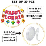 Happy lohri banner bunting diy hindu celebration indian