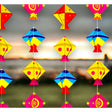 Happy makar sankranti mini kites frill - decorative small