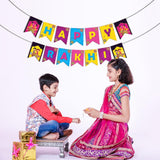 Happy rakhi banners indian festival raksha bandhan bunting