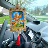 Hindu car hanging ornament hanger photo frame rear view