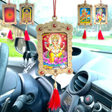 Hindu car hanging ornament hanger photo frame rear view