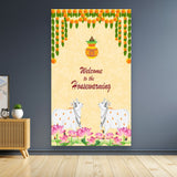 Housewarming backdrop indian traditional cloth 5x8 feet