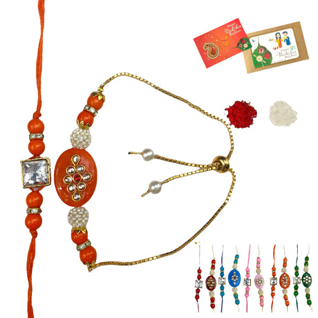 India rakhi for brother and bhabhi traditional lumba