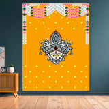 Indian durga mata backdrop traditional cloth pooja navratri