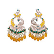 Indian earrings bollywood jhumka for women peacock kundan &