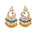 Indian earrings bollywood jhumka for women peacock kundan &