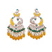 Oversized / Big Indian Jhumka Earrings for Women - Indian Peacock Earrings Ethnic Chandbali Jhumki Kundan & Faux Pearl Beaded Bollywood Style Dangle Earring - LoveNspire