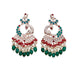 Oversized / Big Indian Jhumka Earrings for Women - Indian Peacock Earrings Ethnic Chandbali Jhumki Kundan & Faux Pearl Beaded Bollywood Style Dangle Earring - LoveNspire