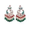 Indian earrings bollywood jhumka for women peacock kundan &