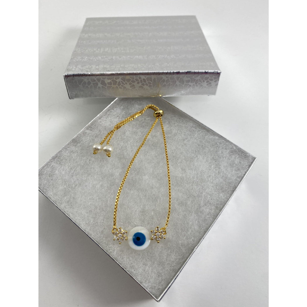 Indian evil eye bracelet with gold plating good luck women