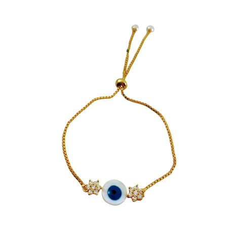 Indian evil eye bracelet with gold plating good luck women