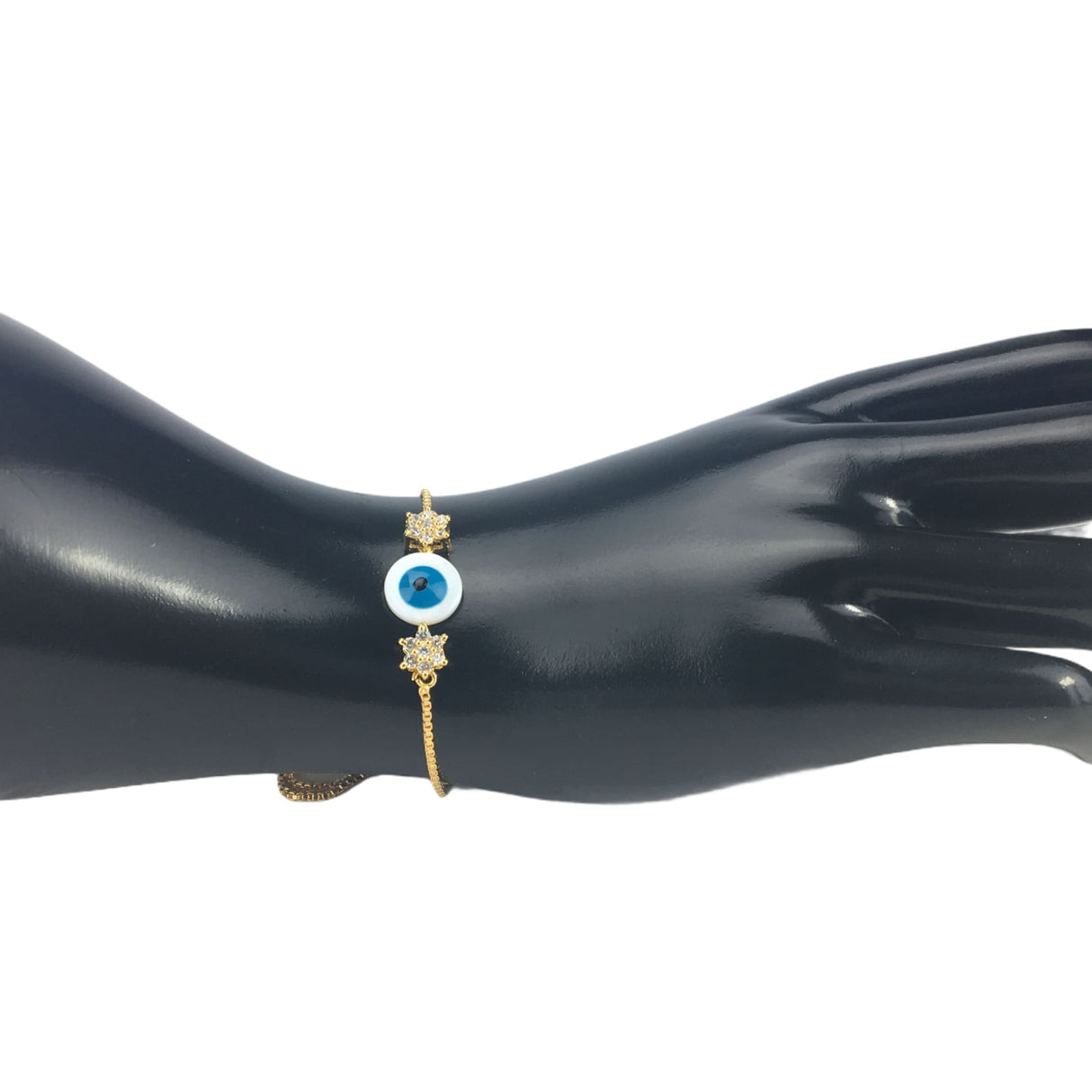 Indian evil eye bracelet with gold plating good luck women