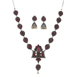 Indian oxidized jewelry boho tribal long necklace bohemian