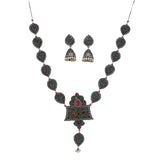 Indian oxidized jewelry boho tribal long necklace bohemian