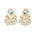 Indian earrings peacock kundan pearl bollywood jhumka