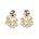 Indian earrings peacock kundan pearl bollywood jhumka