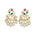 Indian earrings peacock kundan pearl bollywood jhumka