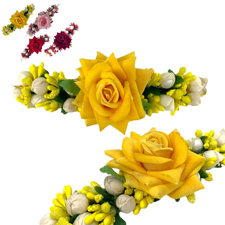 Jasmine Gajra Traditional Indian Hair Accessory Artificial Flower Jewelry Handmade Veni Tiara for Women Party Wear Bridal Mehndi Hair Bun Classical Dance Jewelry - LoveNspire