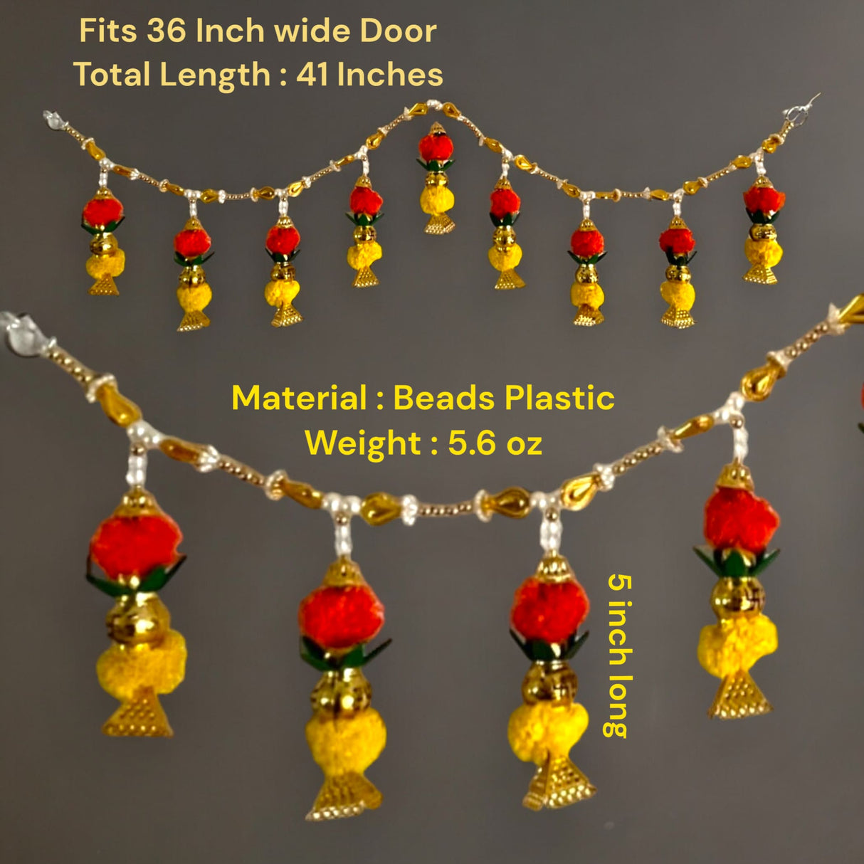 Door toran hanging bandarwal for home pooja decor kalash