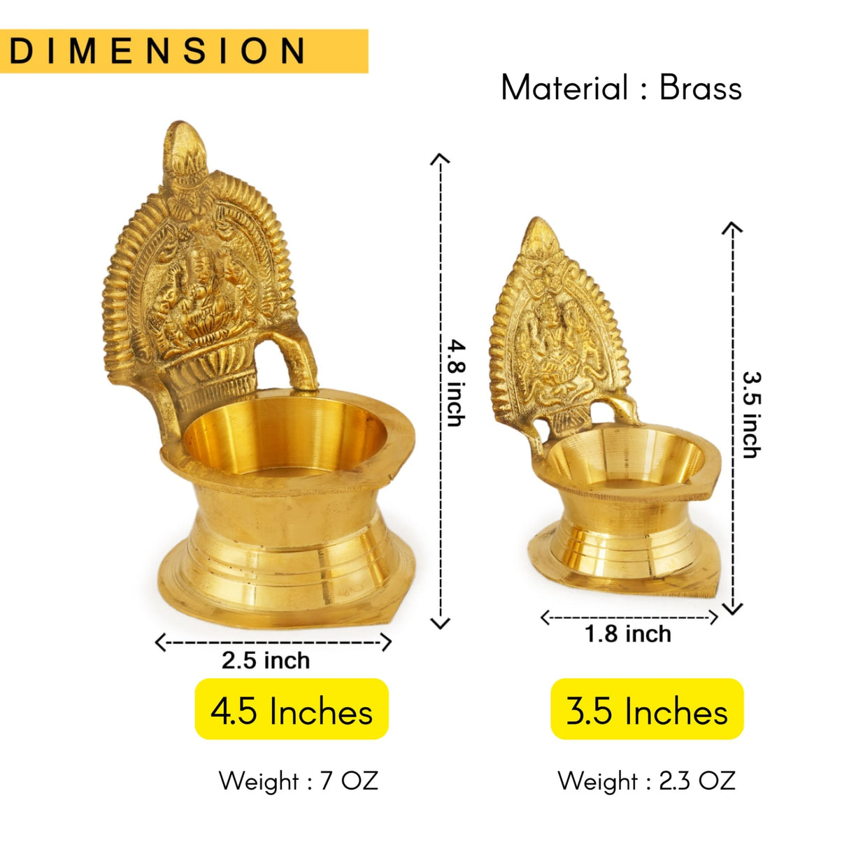 Golden brass kamakshi deepam oil lamp with intricate deity carvings on ornate upward-curving lid for diwali pooja
