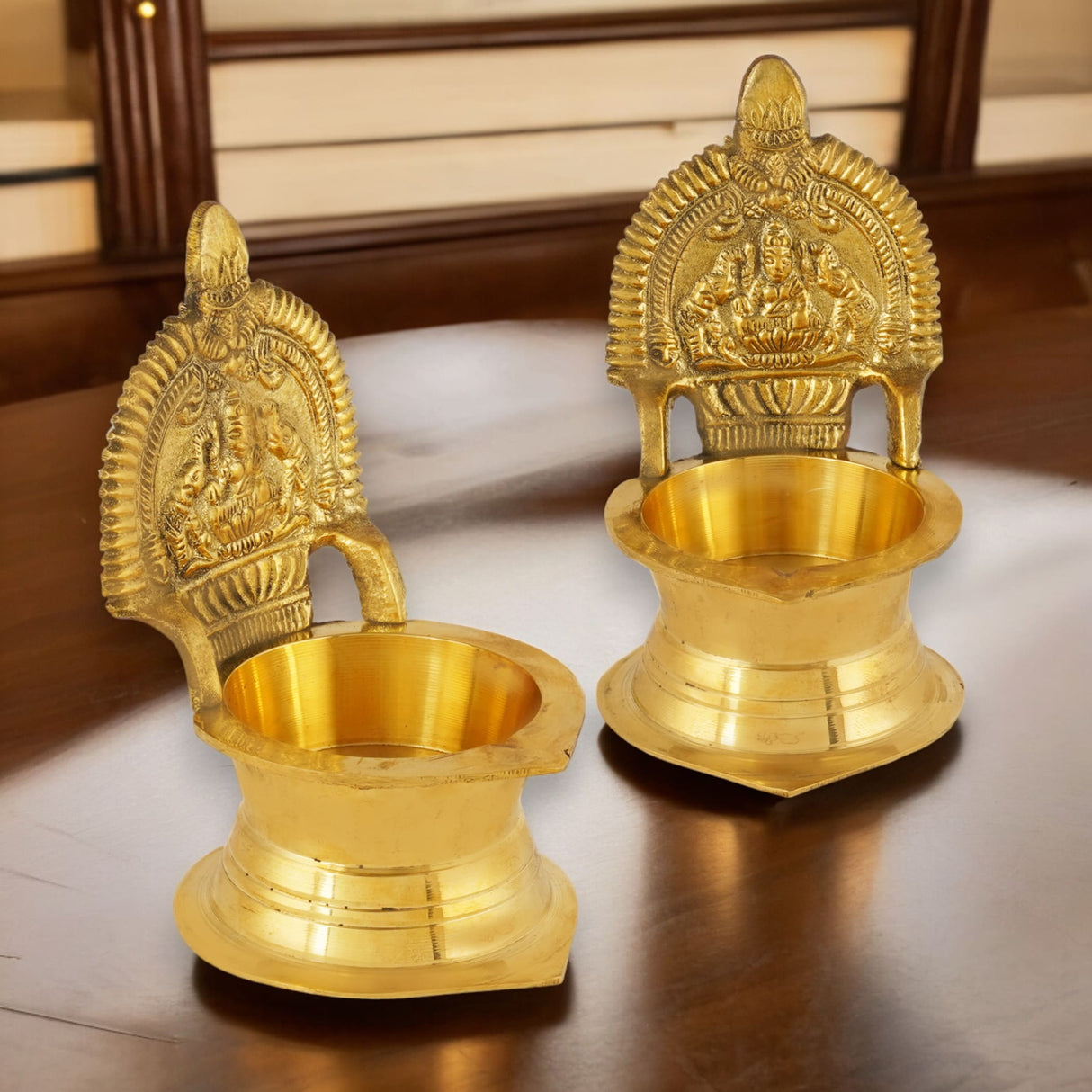 Kamakshi brass diya pooja lamp indian diwali return gift