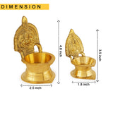 Kamakshi brass diya pooja lamp indian diwali return gift