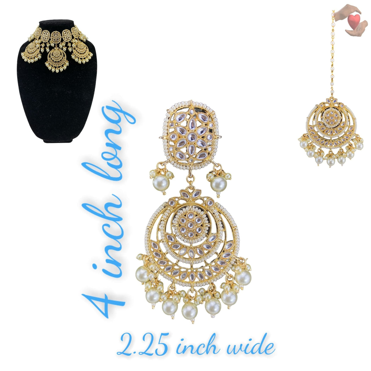 Kundan jewelry set indian jewellery necklace with earring