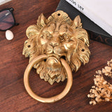 Lion head brass door knocker authentic vintage unique front