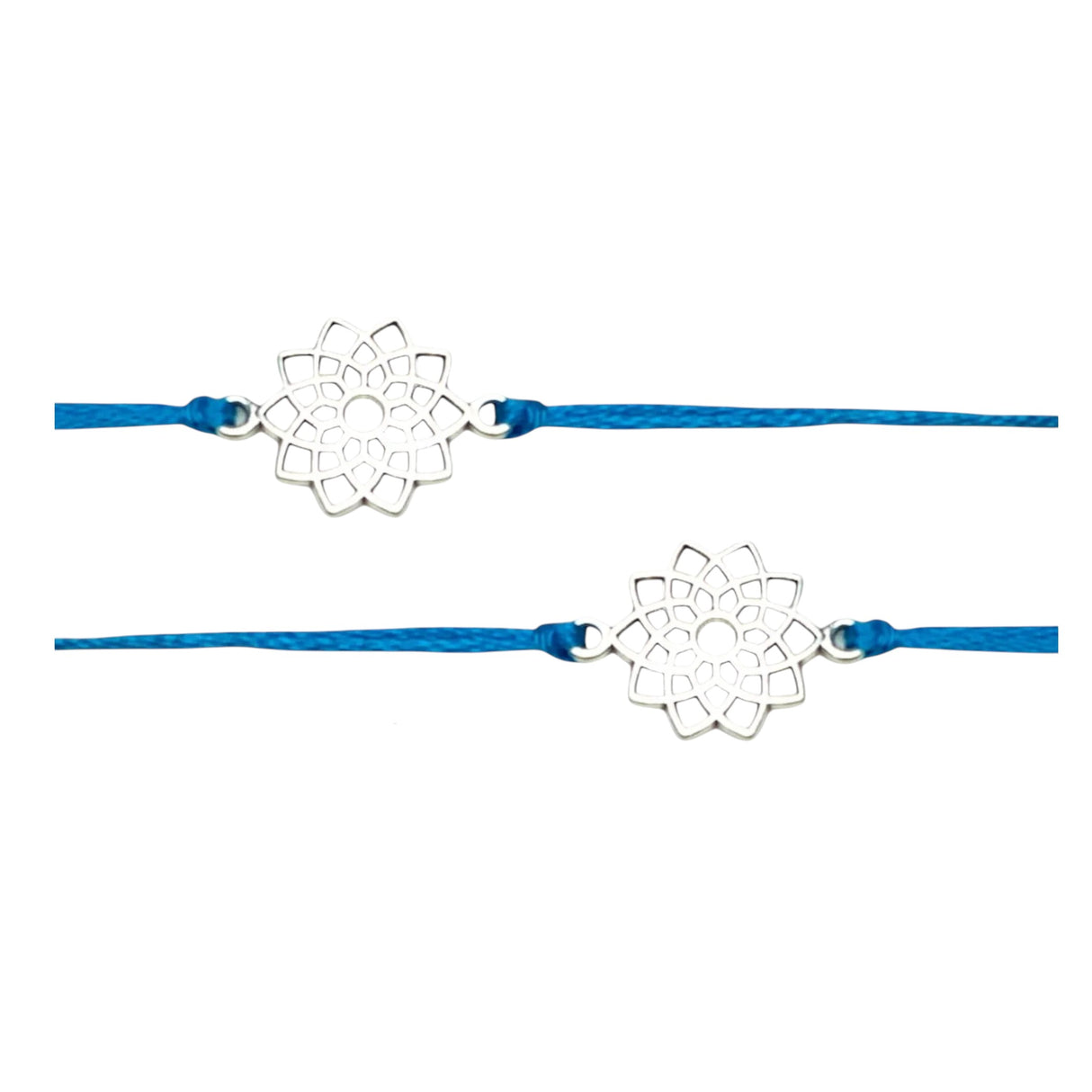 2CT Handcrafted Lotus Charm Rakhi Bracelet – Traditional Indian Rakhi for Raksha Bandhan Rakhi for Brother, Bhaiya-Bhabhi Tie Bracelet Gift