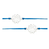 2CT Handcrafted Lotus Charm Rakhi Bracelet – Traditional Indian Rakhi for Raksha Bandhan Rakhi for Brother, Bhaiya-Bhabhi Tie Bracelet Gift