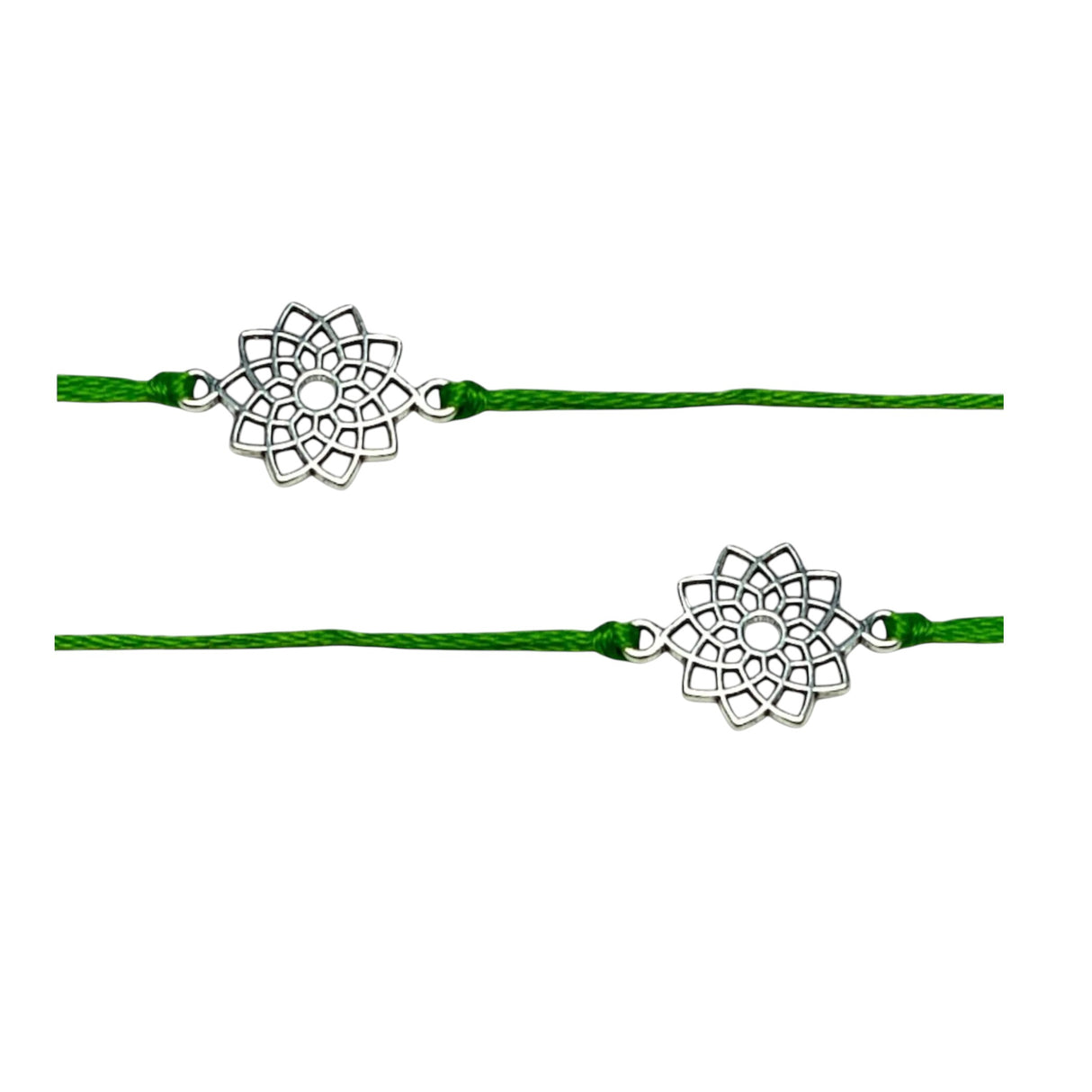 2CT Handcrafted Lotus Charm Rakhi Bracelet – Traditional Indian Rakhi for Raksha Bandhan Rakhi for Brother, Bhaiya-Bhabhi Tie Bracelet Gift