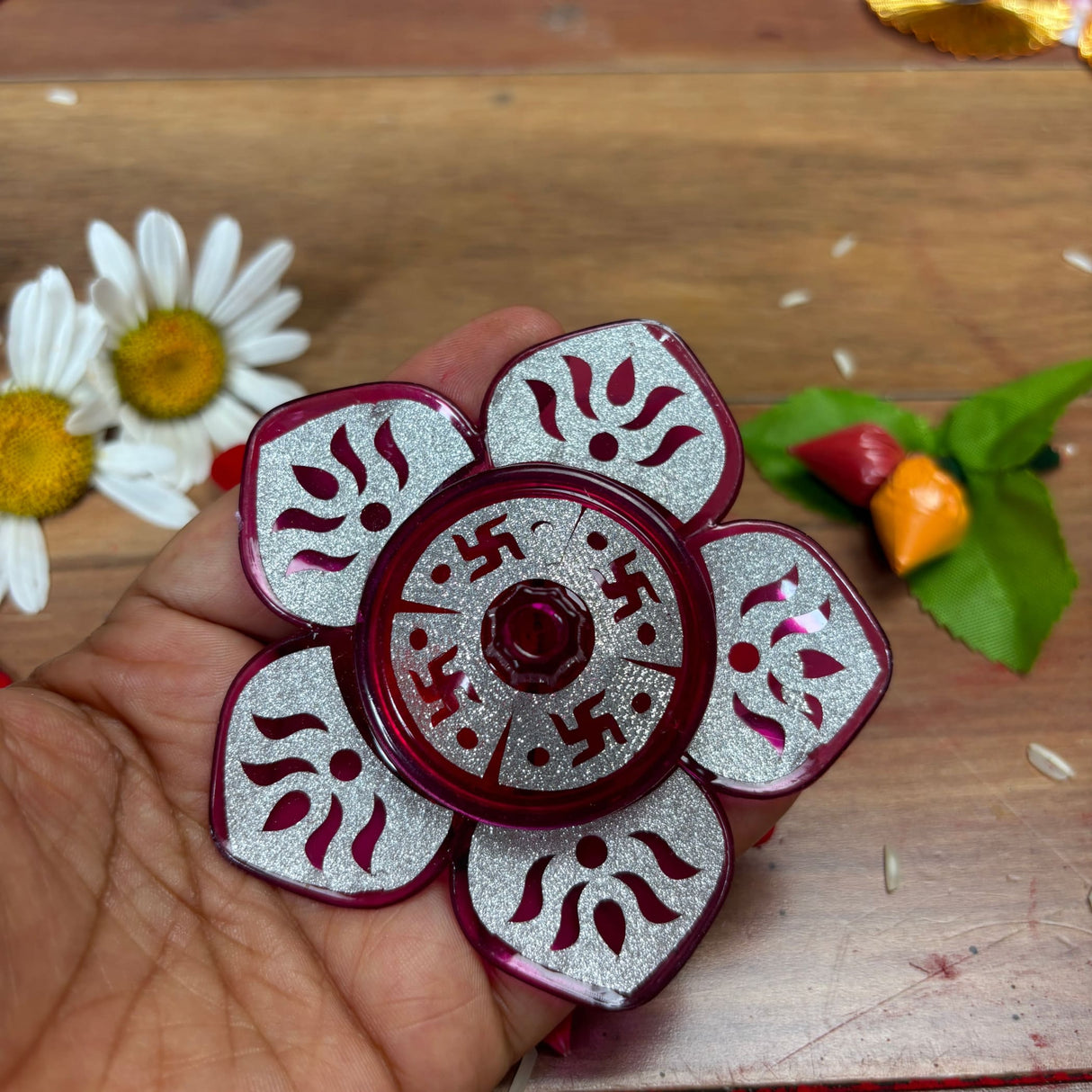 Lotus haldi kumkum holder thamboolam pooja favor diwali