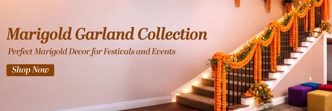 Marigold Garland Collection Marigold Garlands Decor and Festival Accessories – LoveNspire