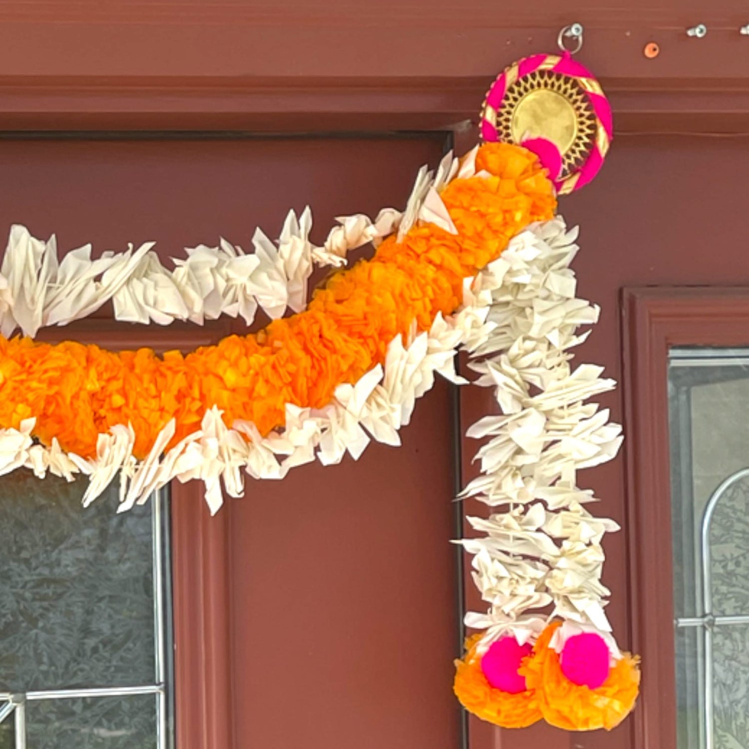 Marigold Jasmine Door Toran Hanging Valance Festival Marigold Garland Window Indoor Outdoor Decor Bandarwal Pooja Decor Wedding Favor Diwali Decor - LoveNspire