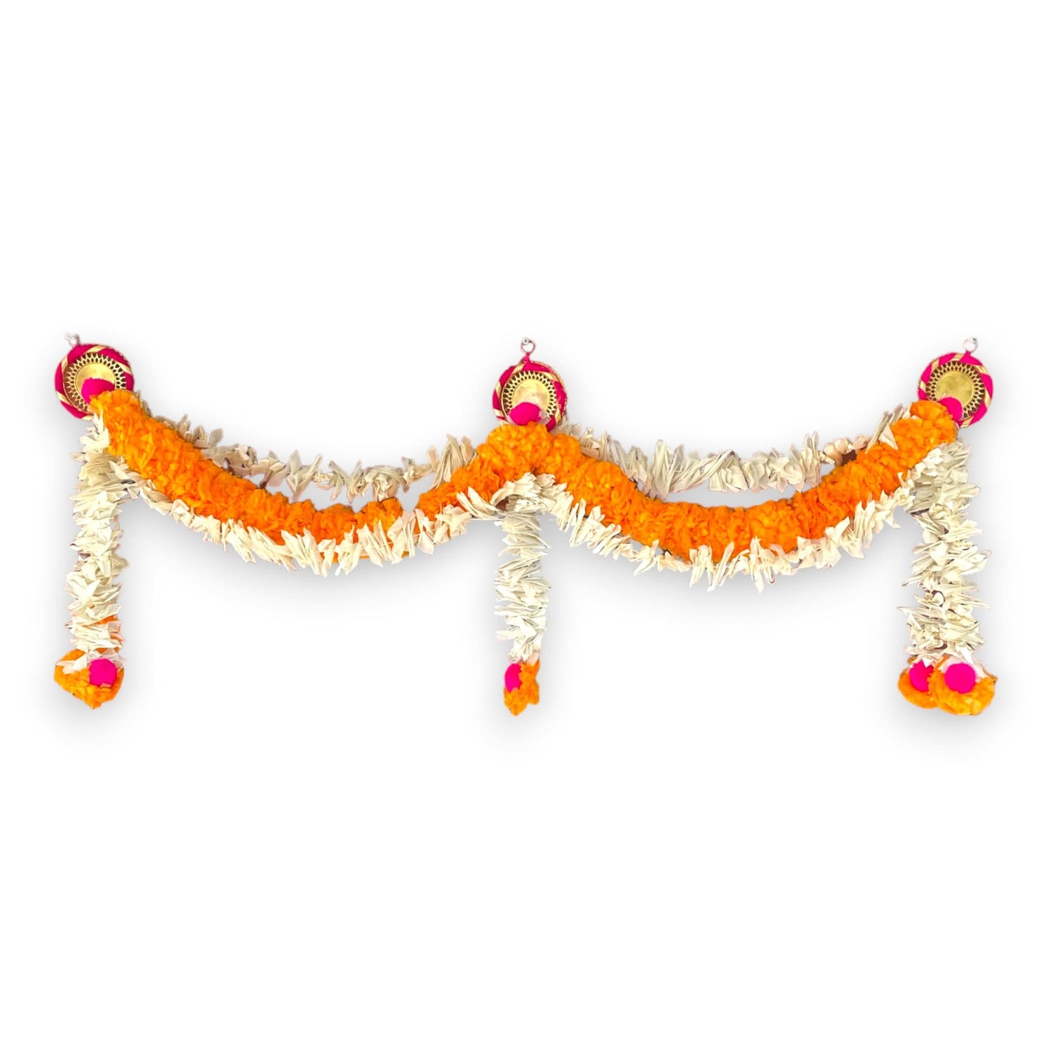 Marigold Jasmine Door Toran Hanging Valance Festival Marigold Garland Window Indoor Outdoor Decor Bandarwal Pooja Decor Wedding Favor Diwali Decor - LoveNspire