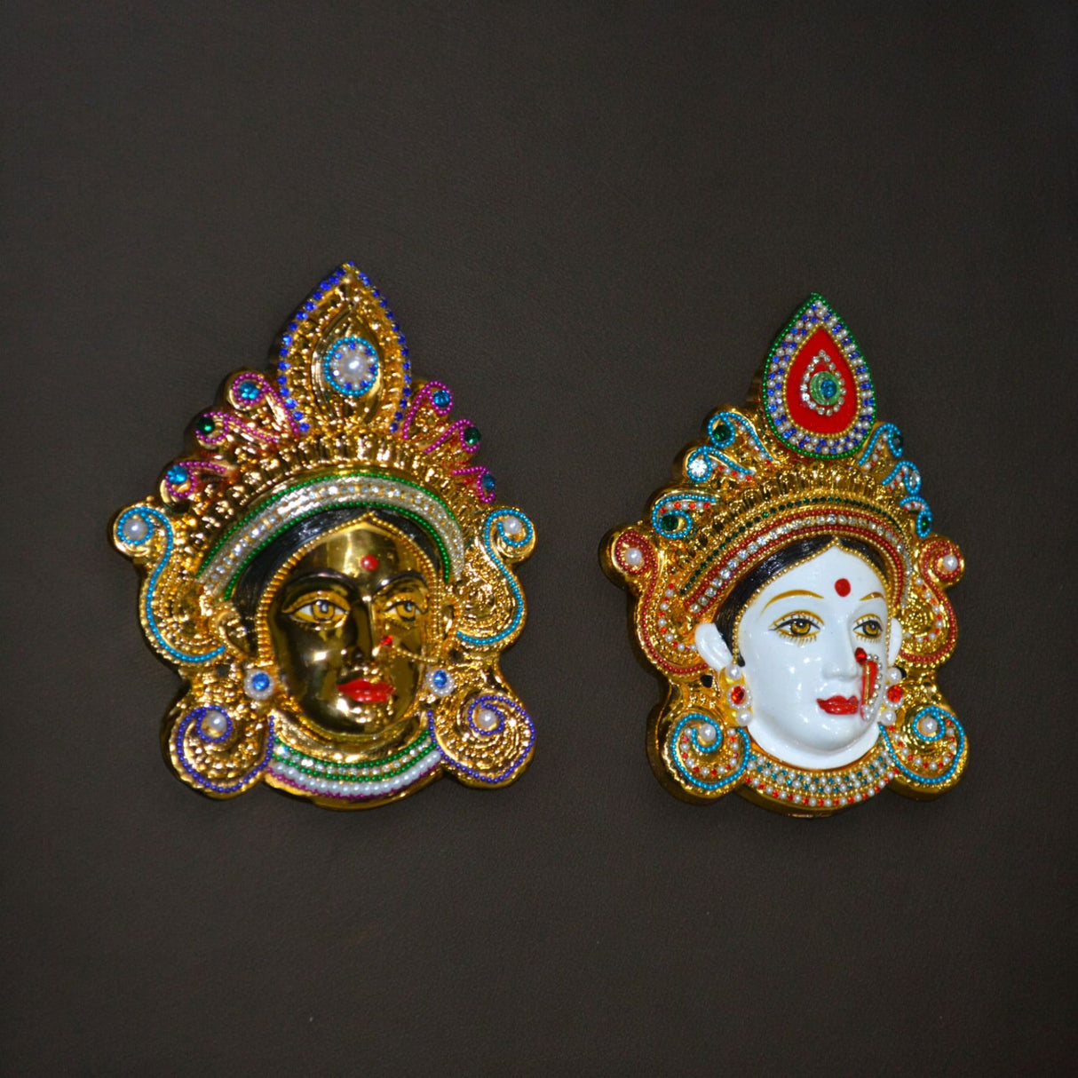 Durga maa face idol mukhota for vara lakshmi vratam