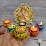 Matki clay diya wax filled handmade traditional diyas